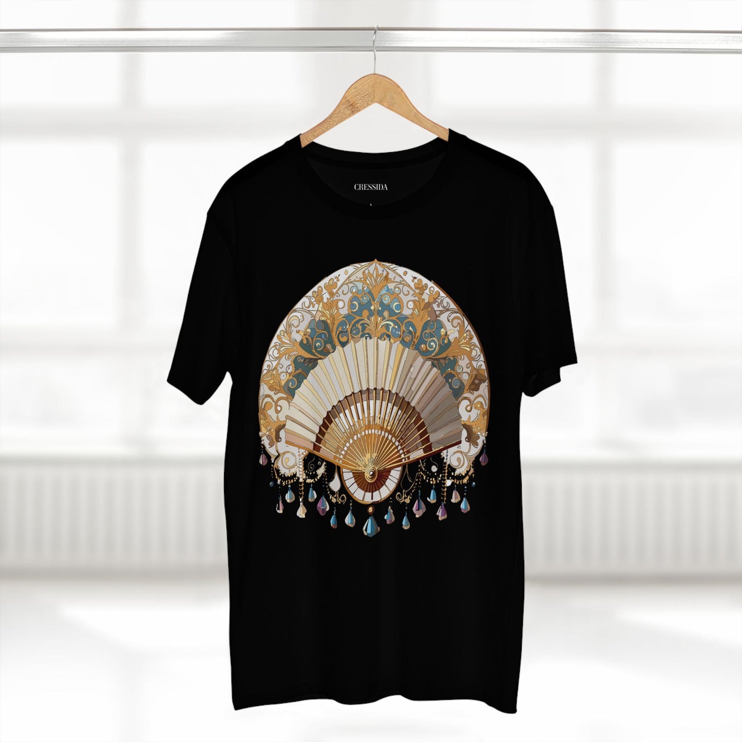 Antique Fan Graphic Design T-Shirt Unisex 100 Cotton Floral Carnival Artwork Tee 23