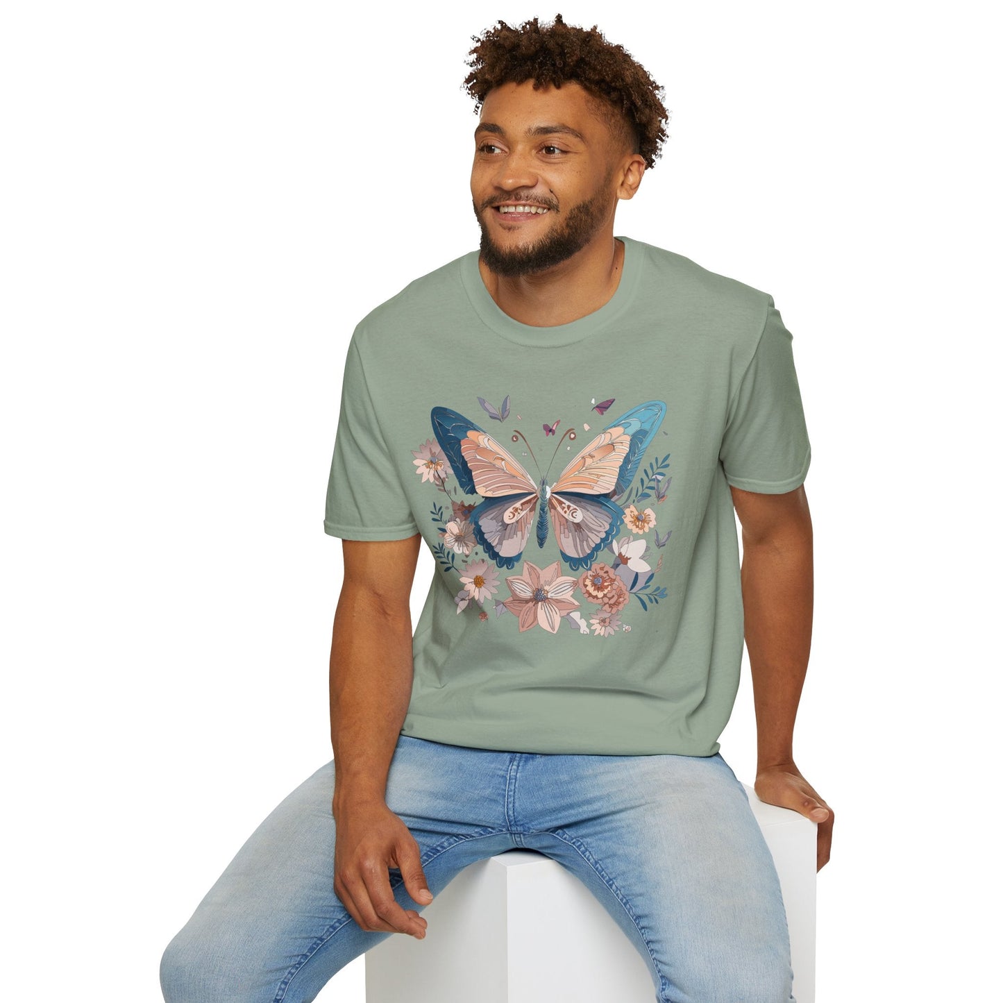 Monarch Butterfly T Shirt Unisex Softstyle Gildan 64000 Tee Lightweight Comfort Fit