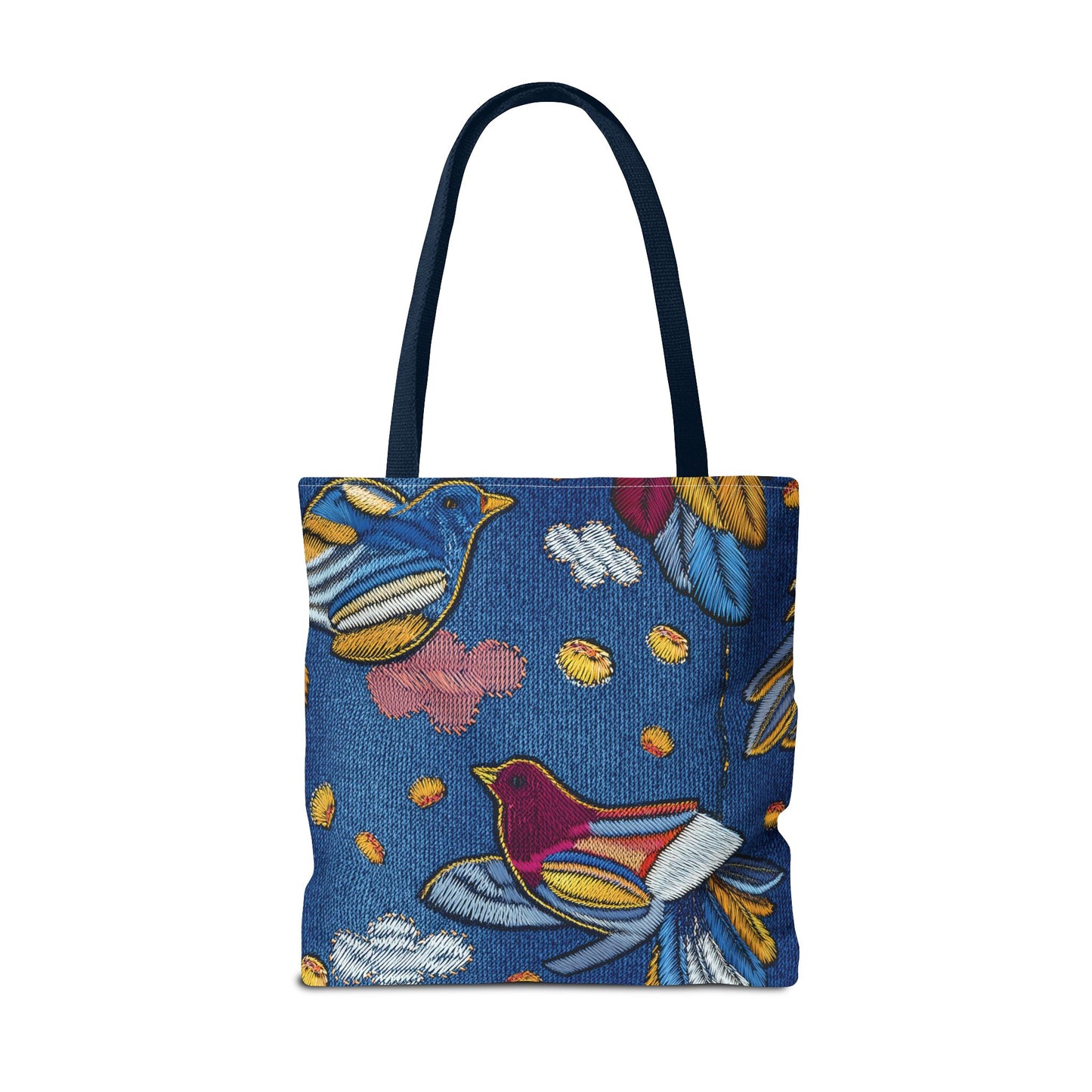 Denim Fabric Imitation Print Unisex Canvas Bag Poly Spun 3 Sizes Tote Bag 194-7