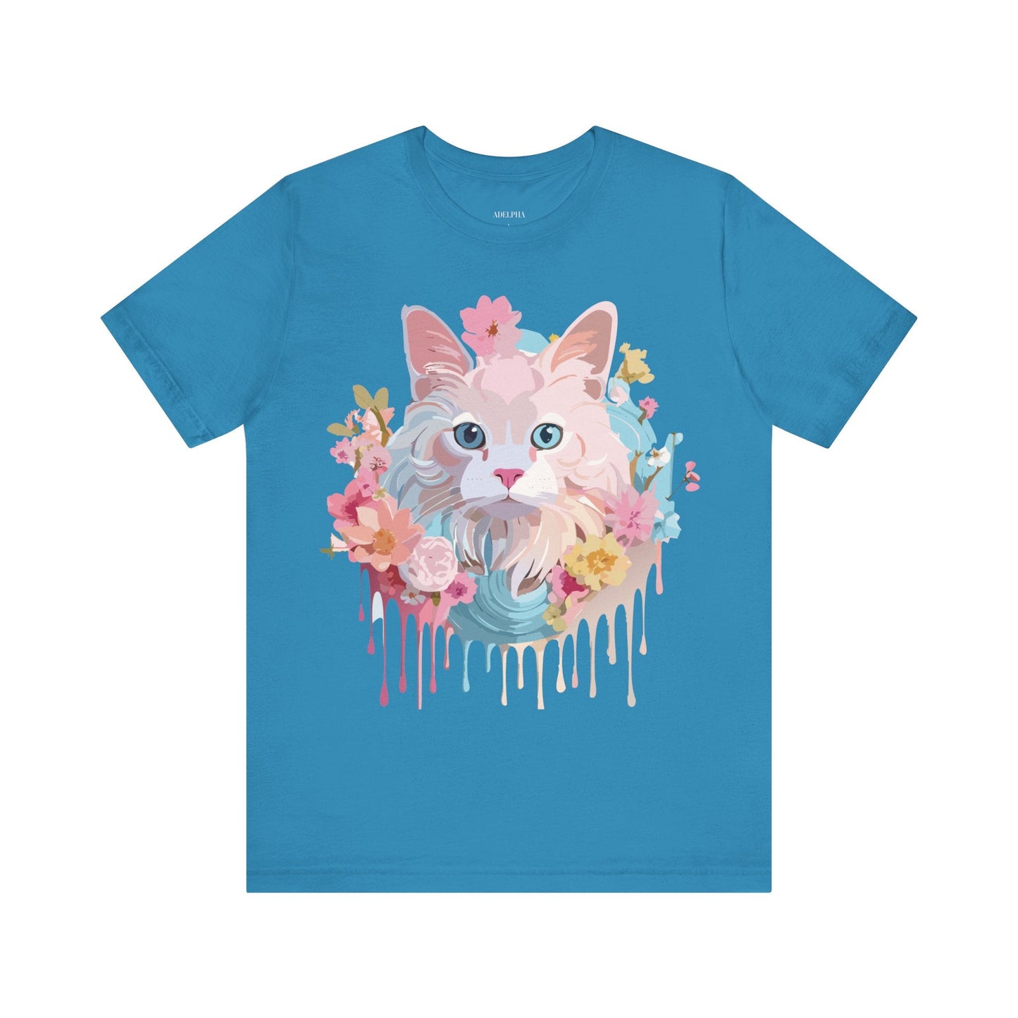 Cat Graphic Tee Unisex Shirt With Cat Art By Adelpha Vintage Inspired