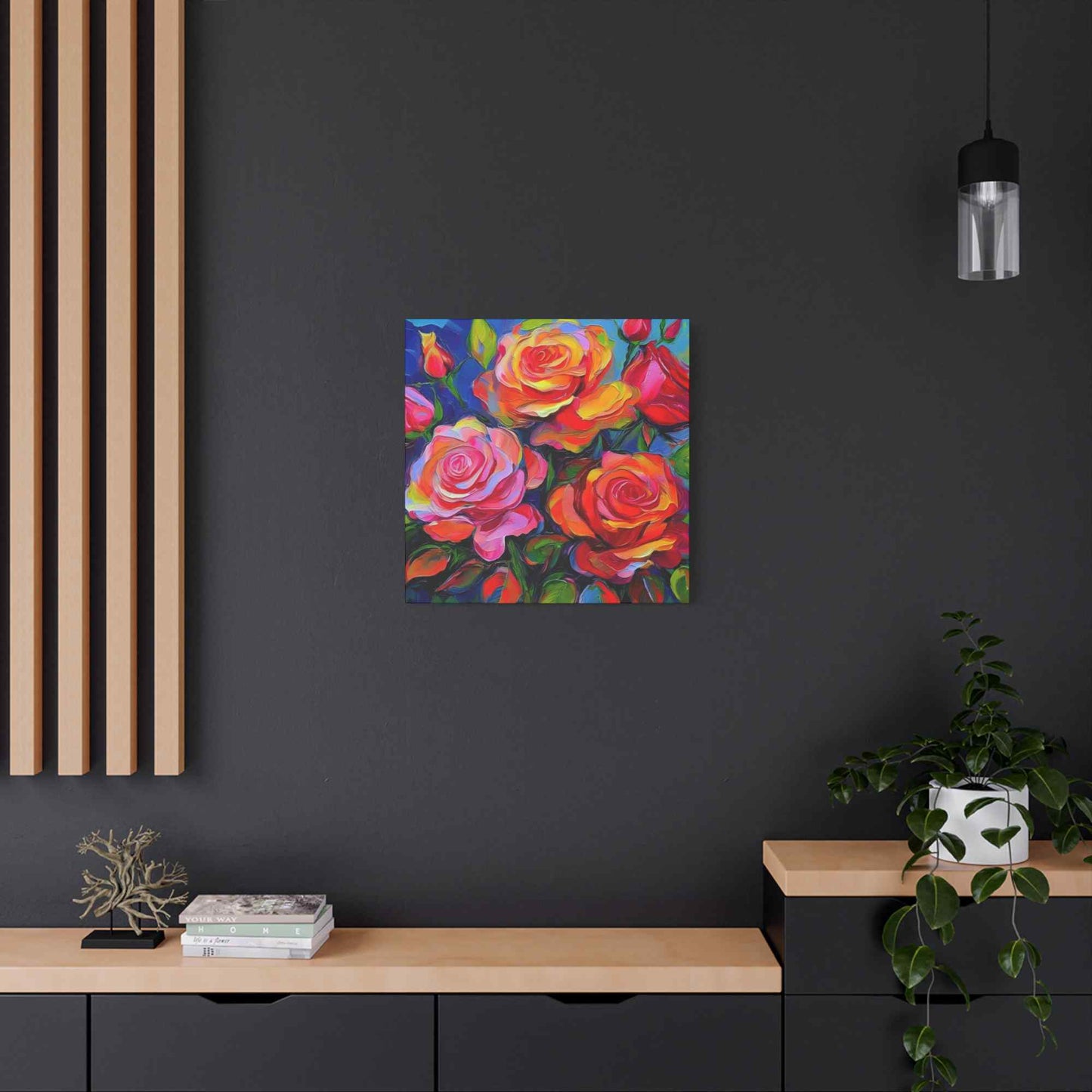 Orange Roses Print Canvas, Roses Oil Paint Print 20x20, 24x24, 30x30, 32x32, 36x36, Floral Art Design Print Non-Frame MC-18