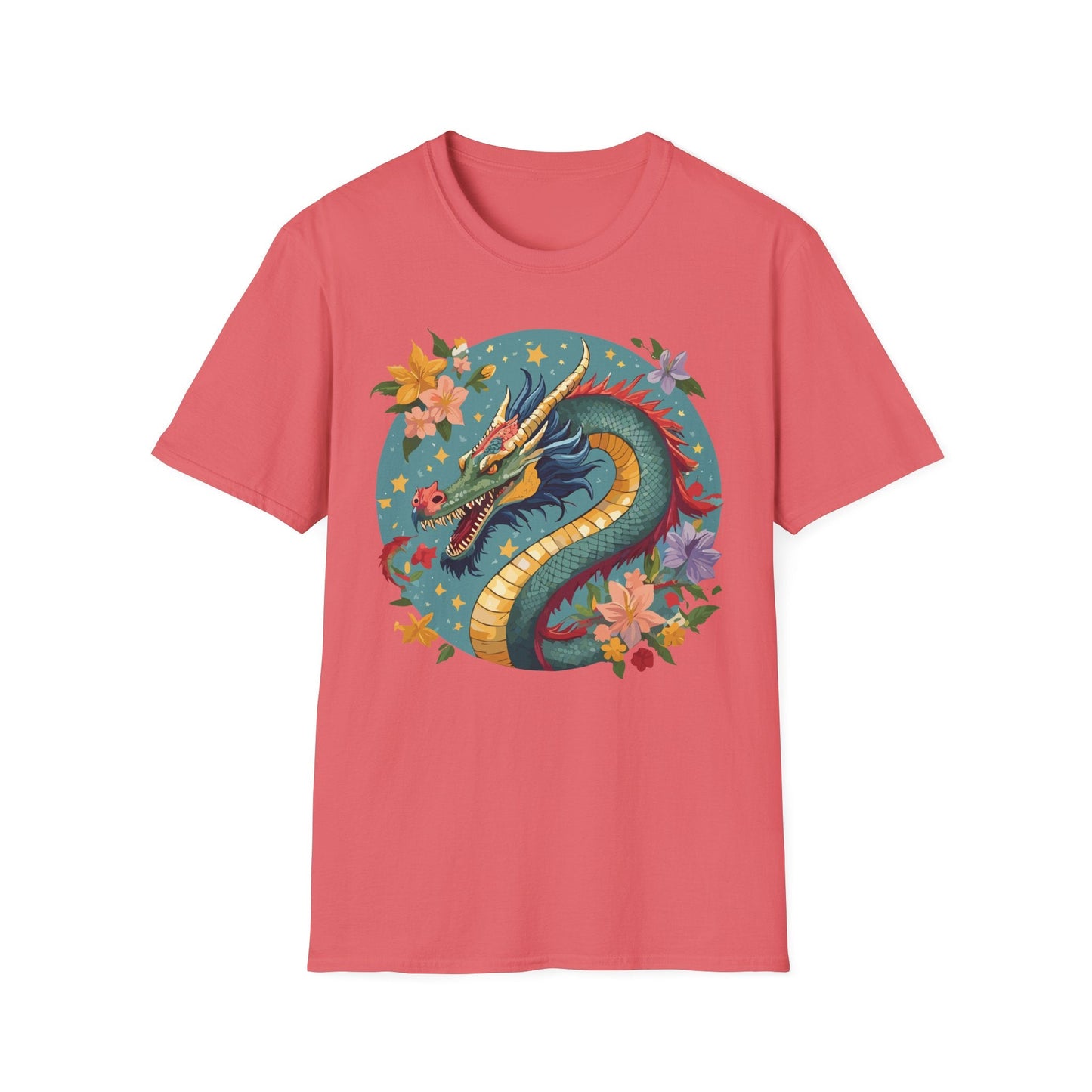 Dragon Graphic Unisex 100 Cotton Tee with Animal Artwork Design 11