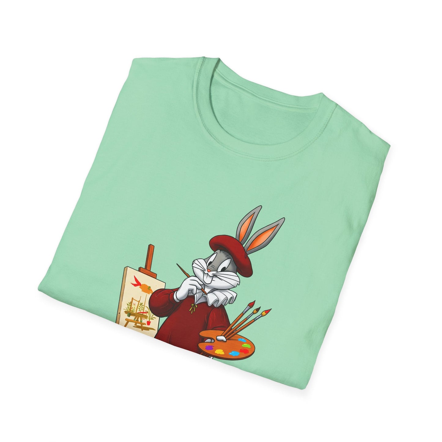 Cartoon Bunny Graphic Unisex Cotton Animal Animation Artwork Design Tee 8