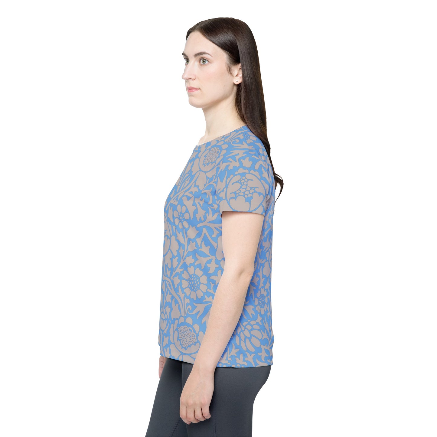 Poly Jersey Tee Shirt with floral prints