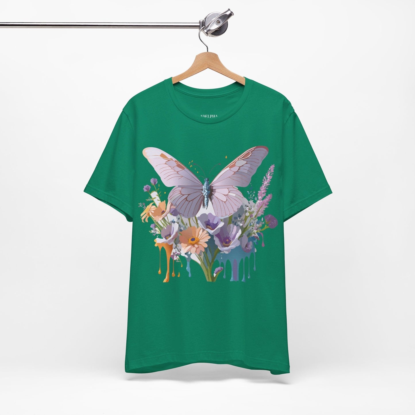 Butterfly Graphic Tee Unisex Short Sleeve Vintage Artwork By Adelpha