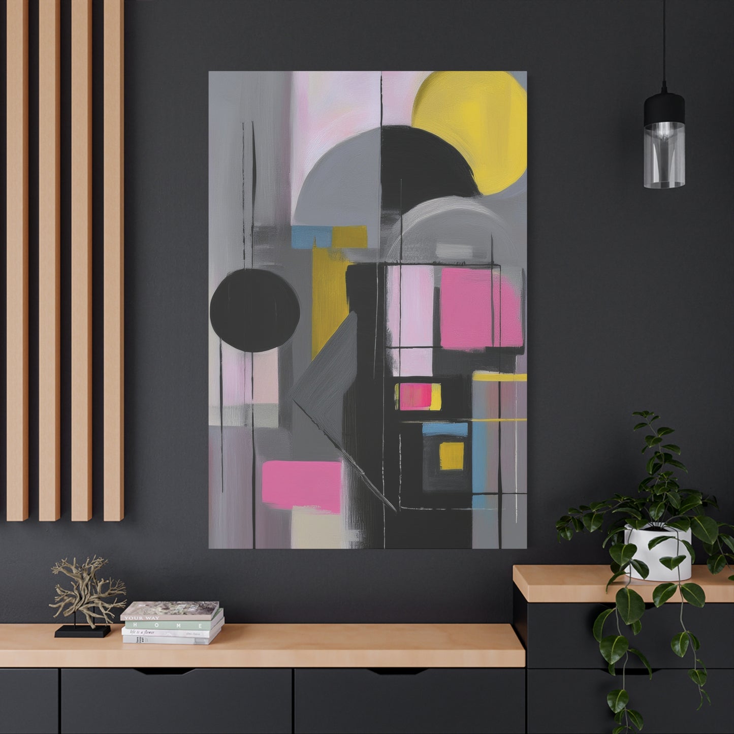 Abstract Geometric Painting Print Canvas 20x24,20x30,24x30 24x32,24x36,30x40 32x48,36x48,40x60 Pine-Wood Inner Frame ABS-37