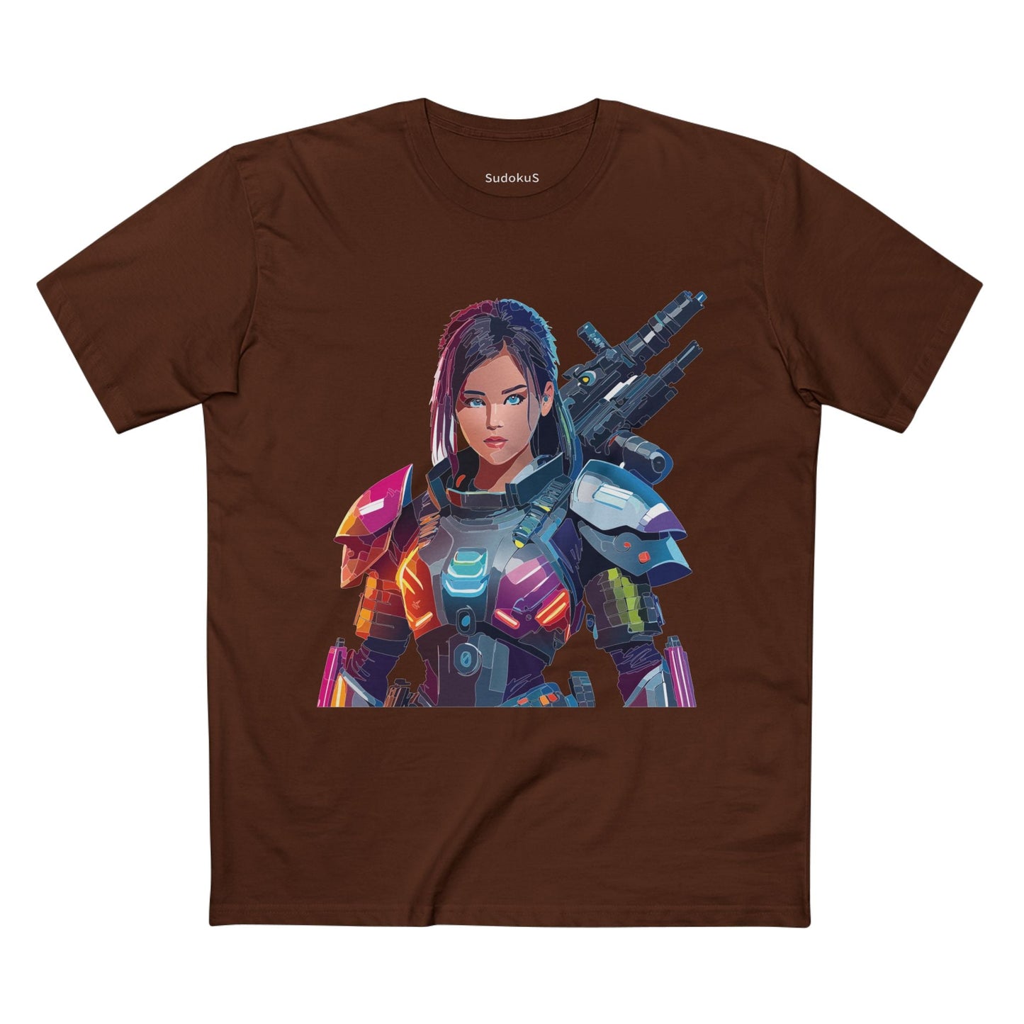 Army-woman Graphic Unisex 100 Cotton Staple Tee 2