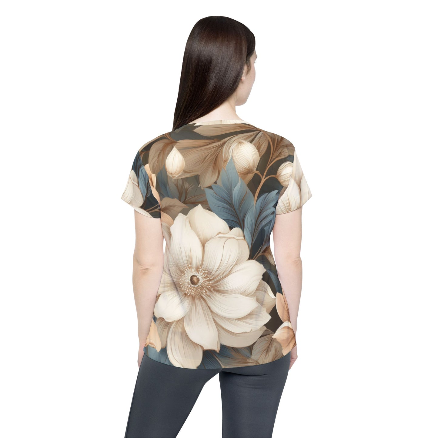 Women Poly T-Shirt with Floral Print