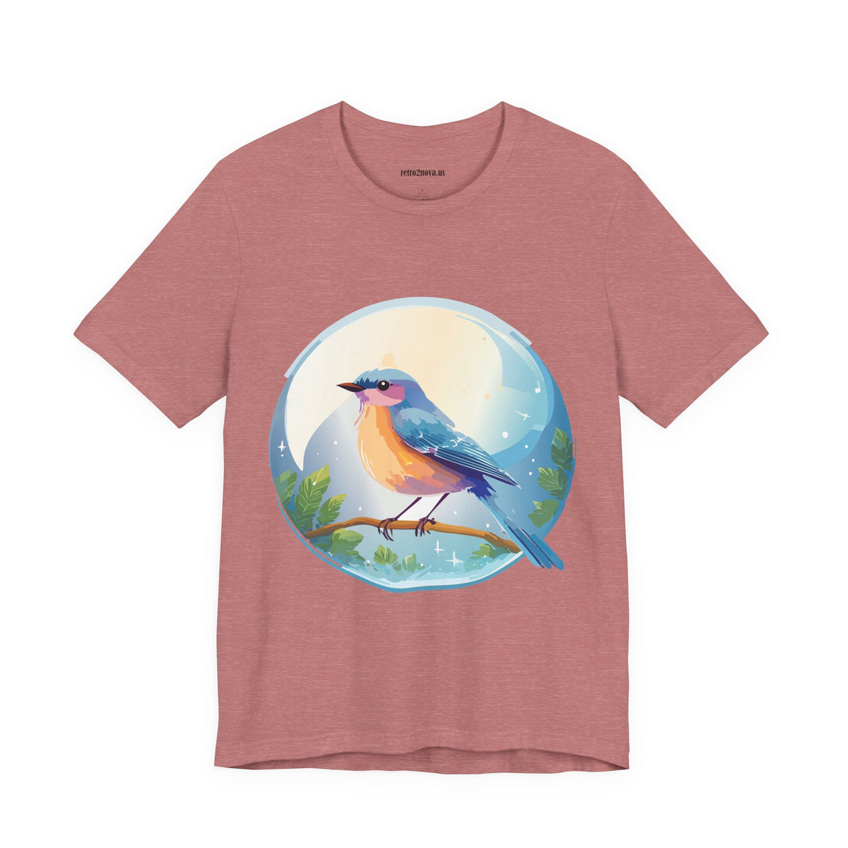 Bird Graphic Unisex Cotton Bella+Canvas Tee with Animal Design ab4