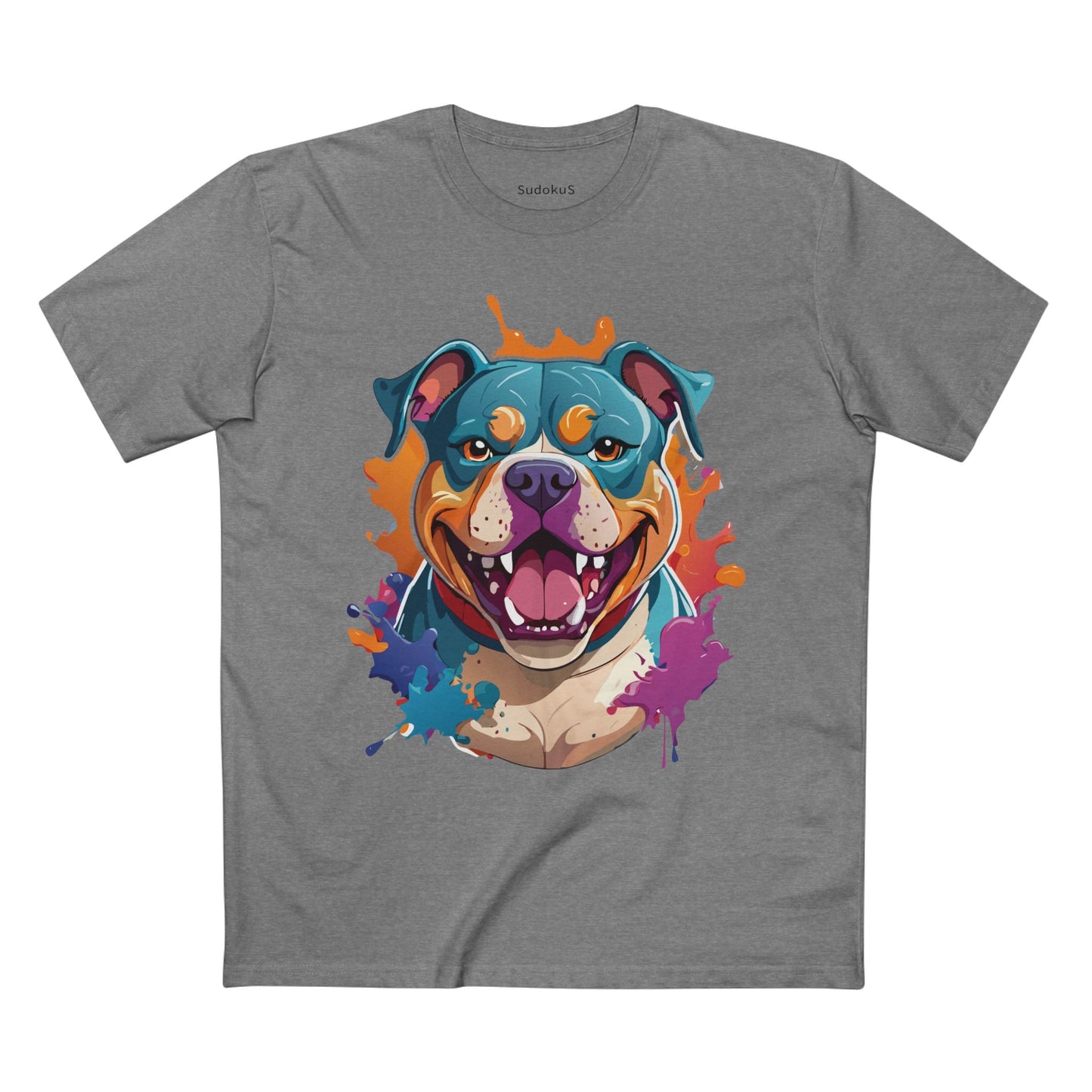 Dog Graphic Unisex 100 Cotton Staple Tee with Animal Design Artwork 36