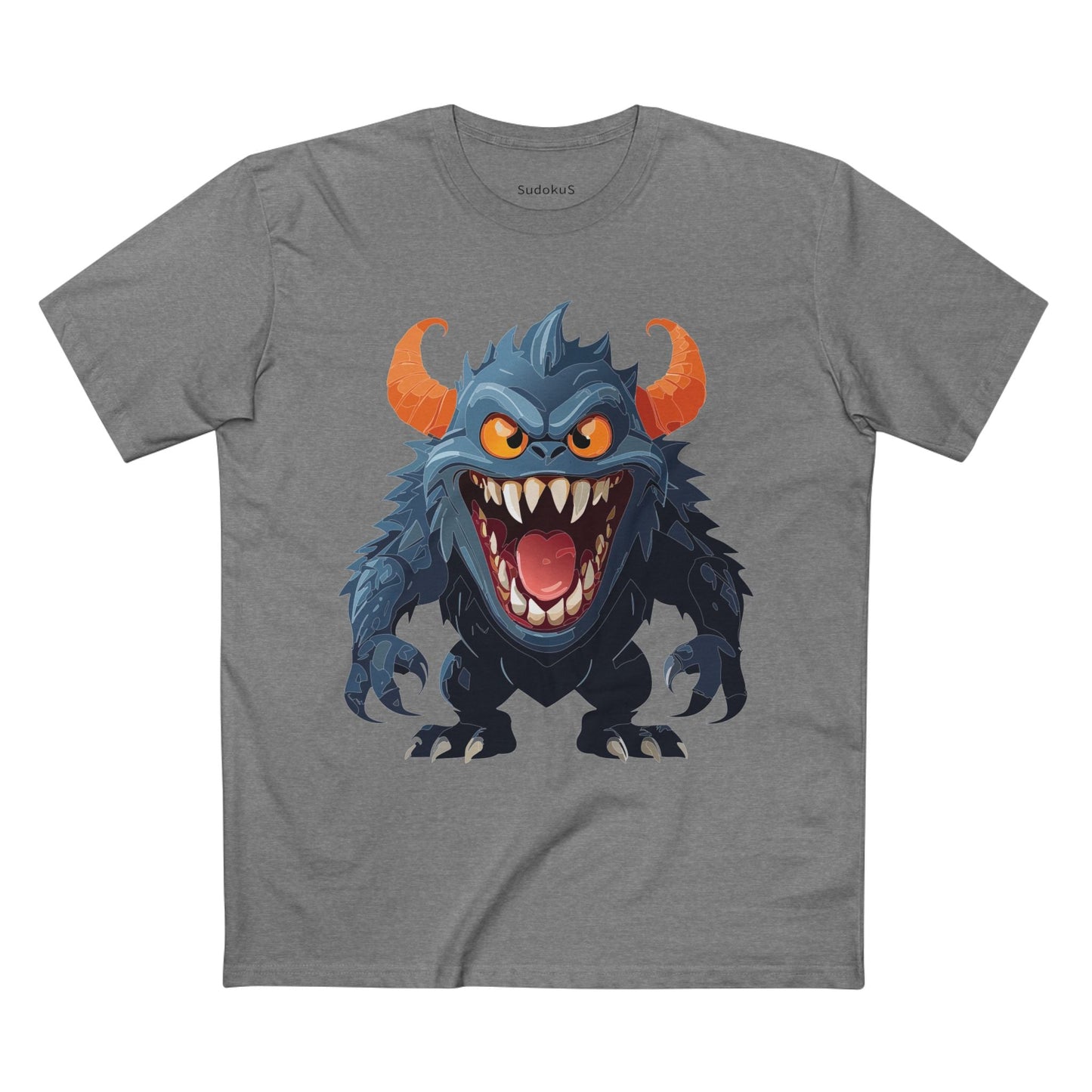 Cartoon Monsters Graphic Unisex 100 Cotton Staple Tee 30