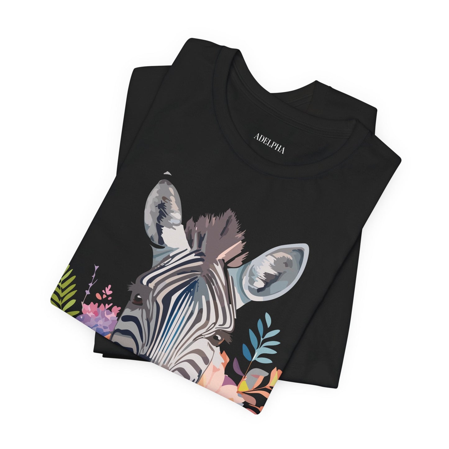 Adelpha Vintage Inspired Graphic Tee Unisex Jersey Short Sleeve Zebra Art Shirt Collection