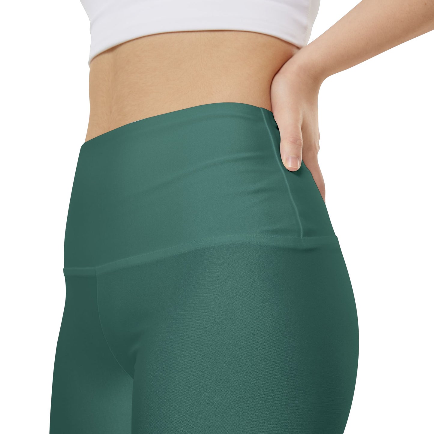 Deep Teal Workout Shorts — High-Waist Women's Active Biker Shorts (Solid Teal)