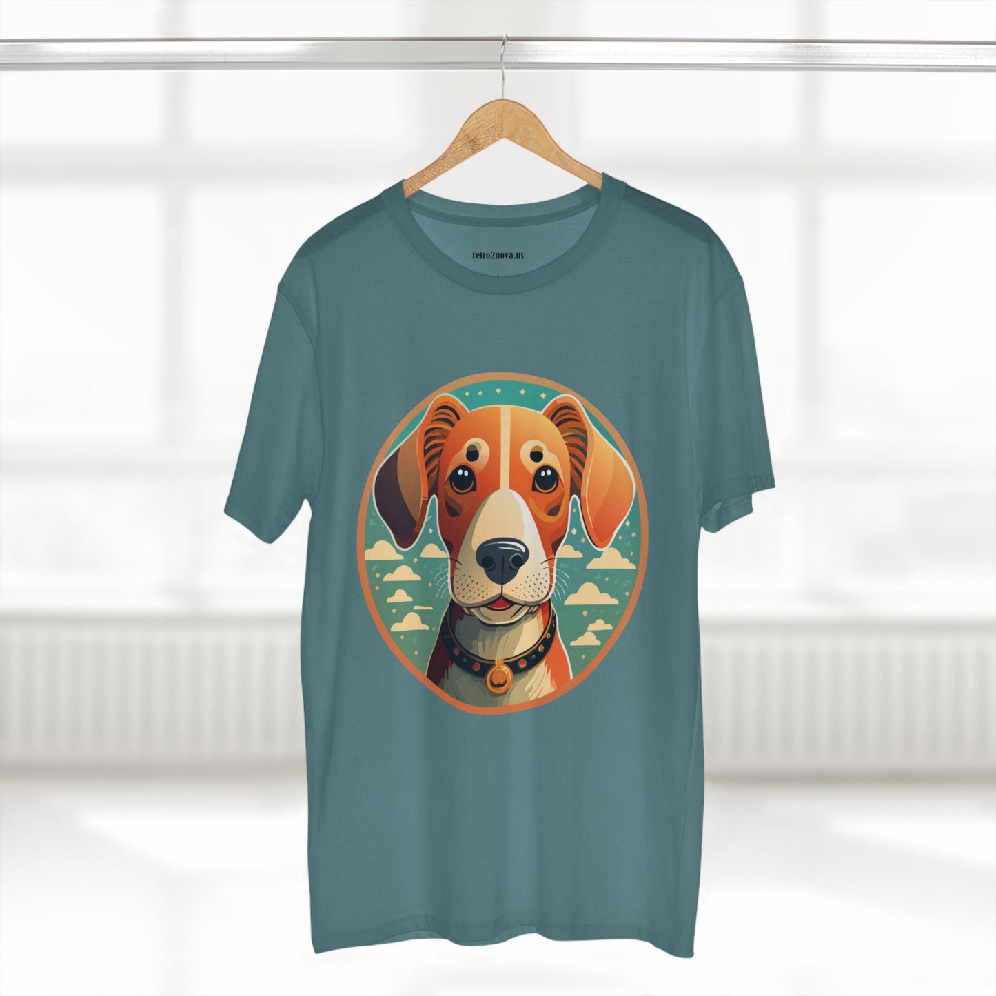 Dog Animal Art Shirt For Unisex Premium Cotton Tee By Retro2Nova With Original Art Design Built For Everyday Comfort