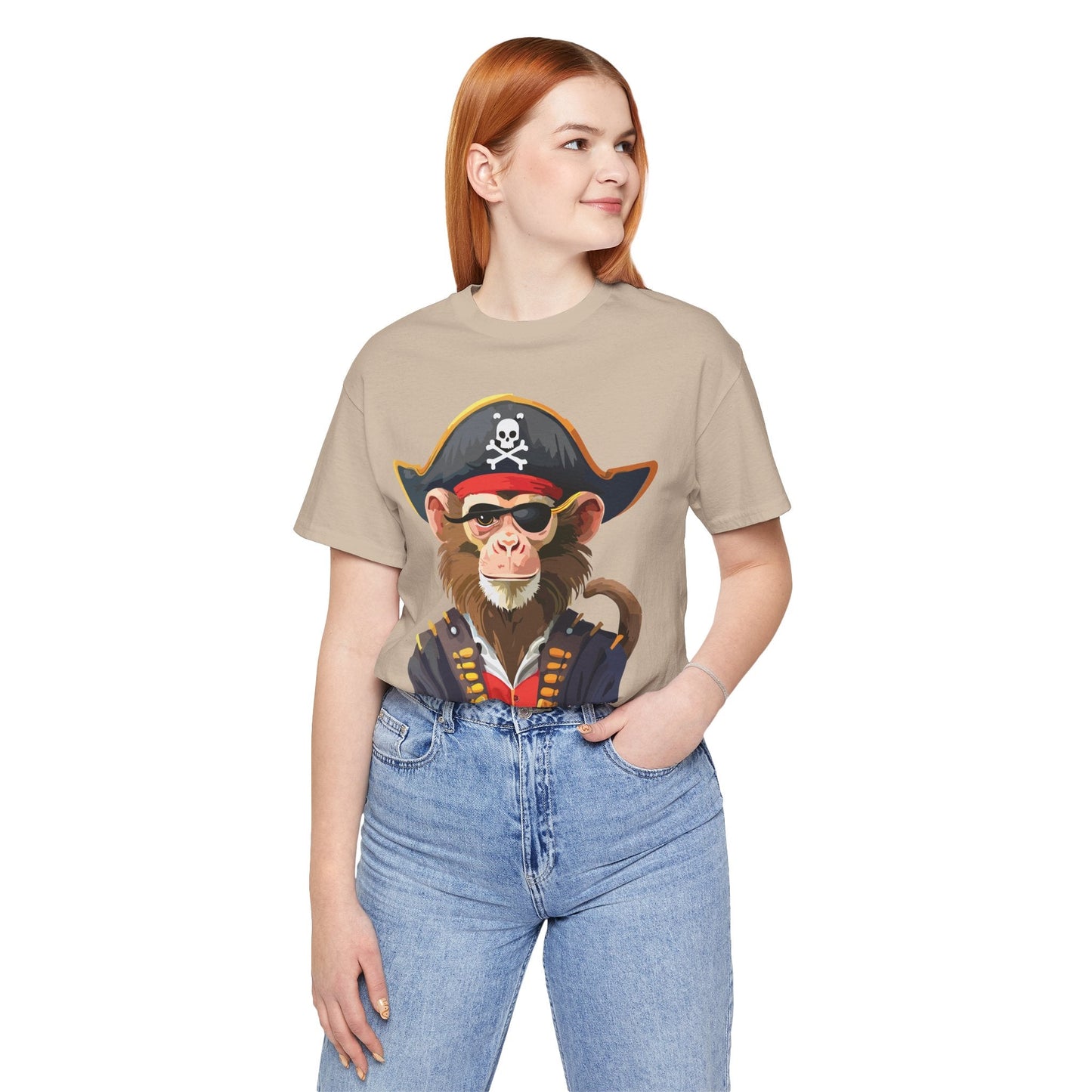 Unisex Animal Design Tee Shirt With Wild Animals Art Print Gildan Softstyle 64000