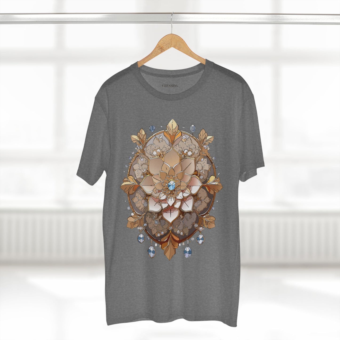 Floral Graphic T-Shirt Unisex 100 Cotton Art Design with Antique Flowers Tee 17