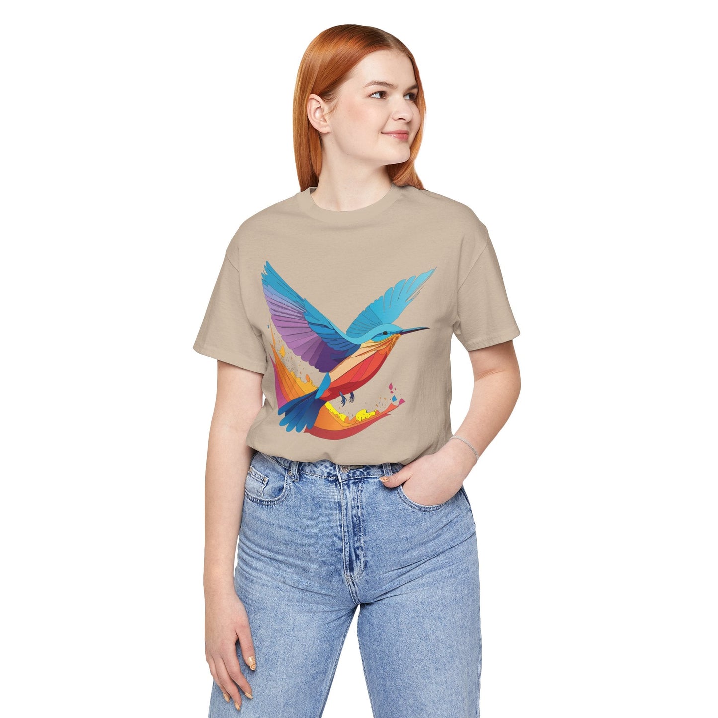 Unisex Animal Shirt Art Design Tee With Wild Animals Print Soft Comfortable Short Sleeve Tee