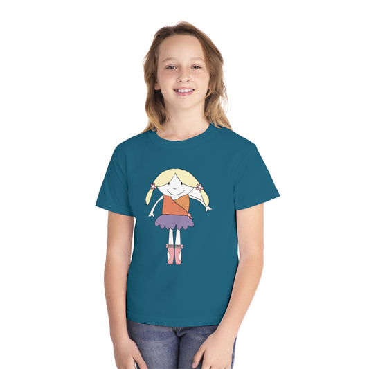 Youth Tee Shirt with Funny Girl