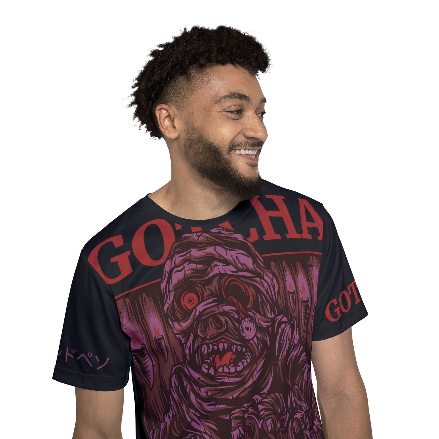 61-Be Fun Graphic T-Shirt, Art Design Poly Shirt, All Over Print Graphic Tee, Monsters T-Shirt, Cartoon Tees