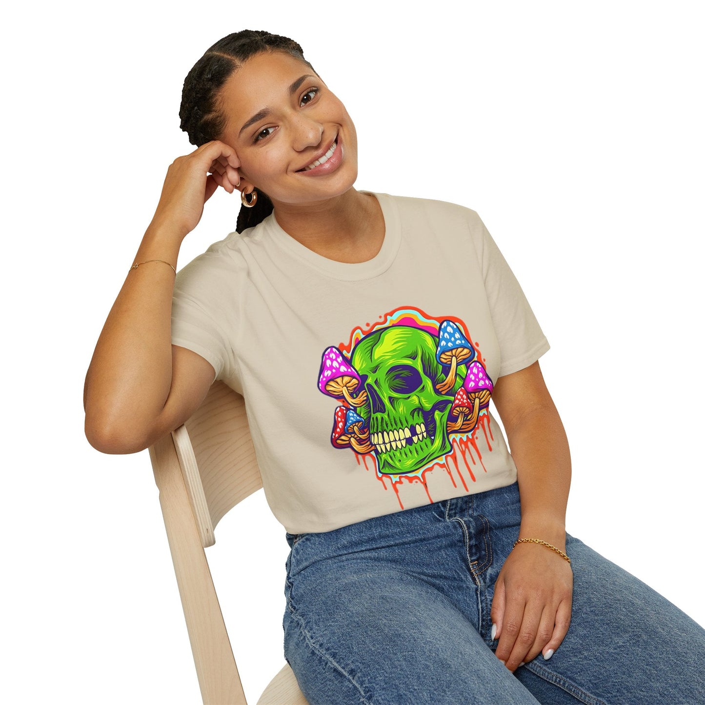 Skull Tee Shirt Unisex Skeleton Shirt With Skull Design Gildan Softstyle 64000 Cotton Tee