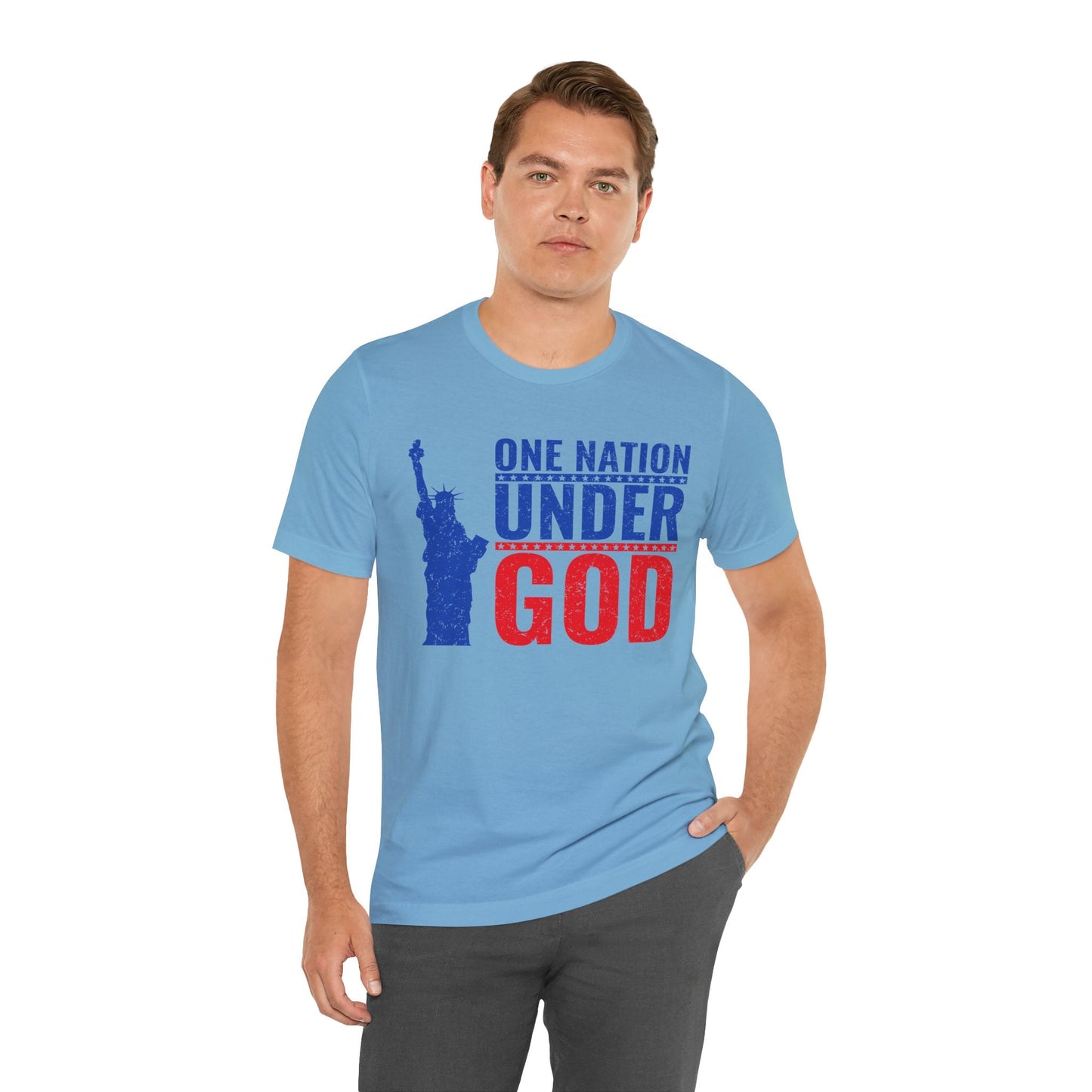 Statue of Liberty Patriotic Graphic Unisex Cotton T-Shirt a6