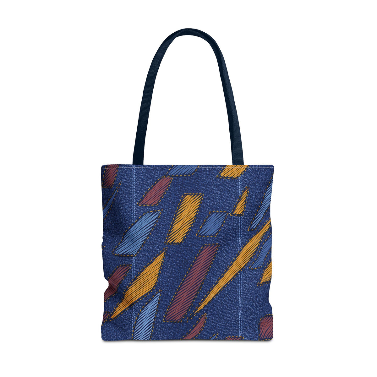 Denim Fabric Imitation Print Unisex Canvas Bag Poly Spun 3 Sizes Tote Bag 149