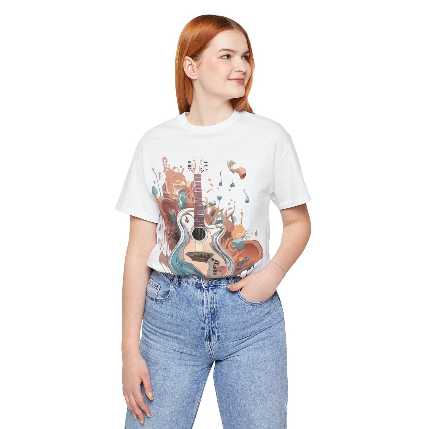 Music Graphic Unisex 100 Cotton Vintage Art with Musical Elements Tee 56