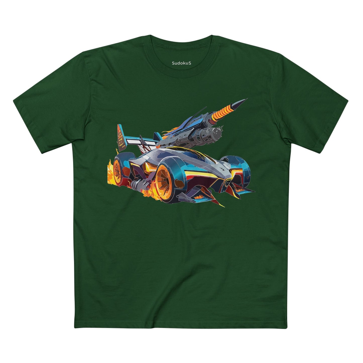 Car Graphic Unisex 100 Cotton Staple Tee 5