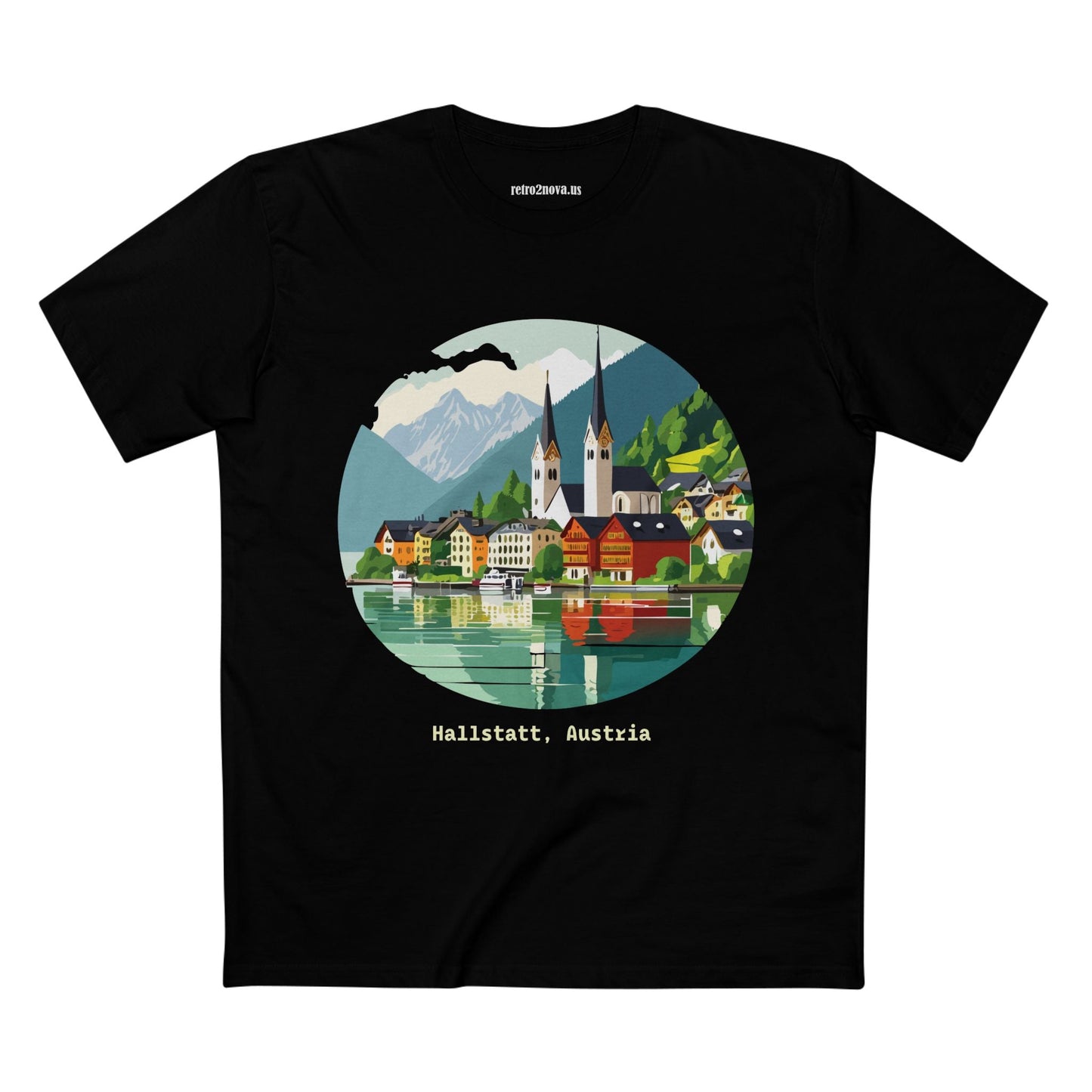 Retro2Nova Unisex Travel Shirt Austria Art Design Original Art Collection Premium Cotton Tee TT 12