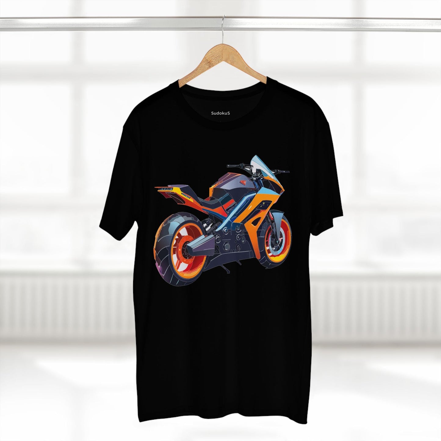 Moto Bike Graphic Unisex 100 Cotton Staple Tee 30