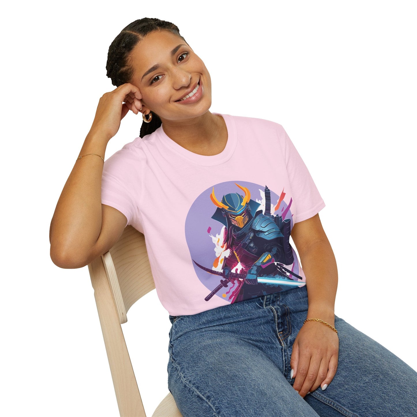 Samurai Shirt Unisex Softstyle Tee 100 Percent Ring Spun Cotton Comfortable Everyday Wear
