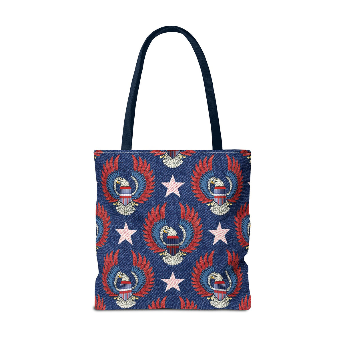 4th of July Graphic Denim Fabric Imitation Print Unisex Canvas Bag Poly Spun 3 Sizes Tote Bag 200-4