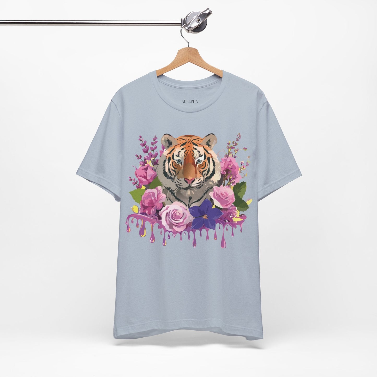 Tiger Graphic Unisex 100 Cotton Vintage Art with Animal Tee 12