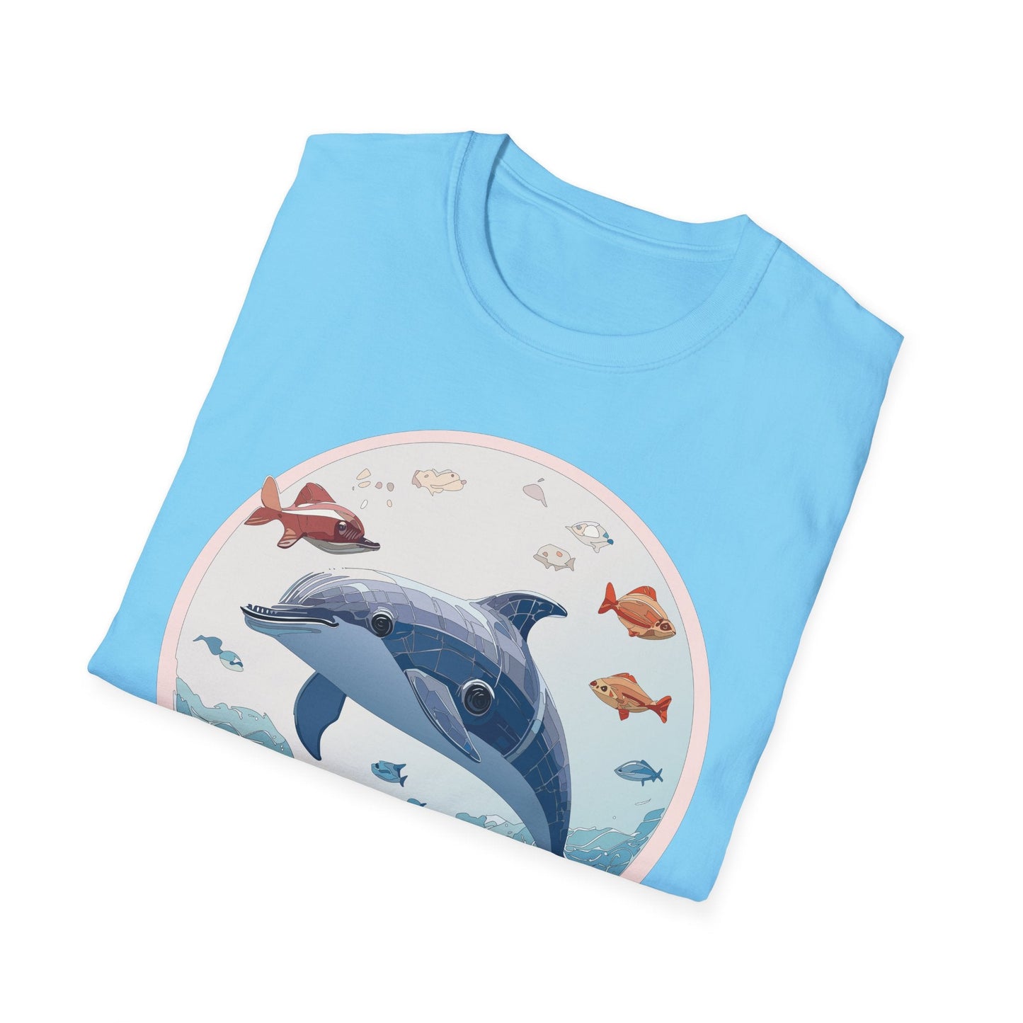 Dolphin Shirt Unisex Softstyle Tee One Hundred Percent Ring Spun Cotton Lightweight Comfort