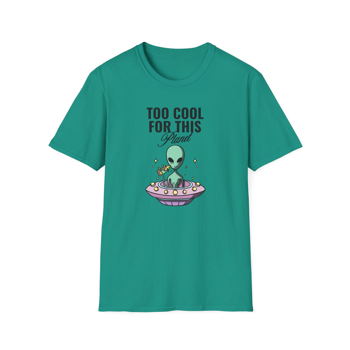 Alien Graphic Funny UFO Graphic Tee Gildan Unisex 100 Cotton Tee Shirt r109