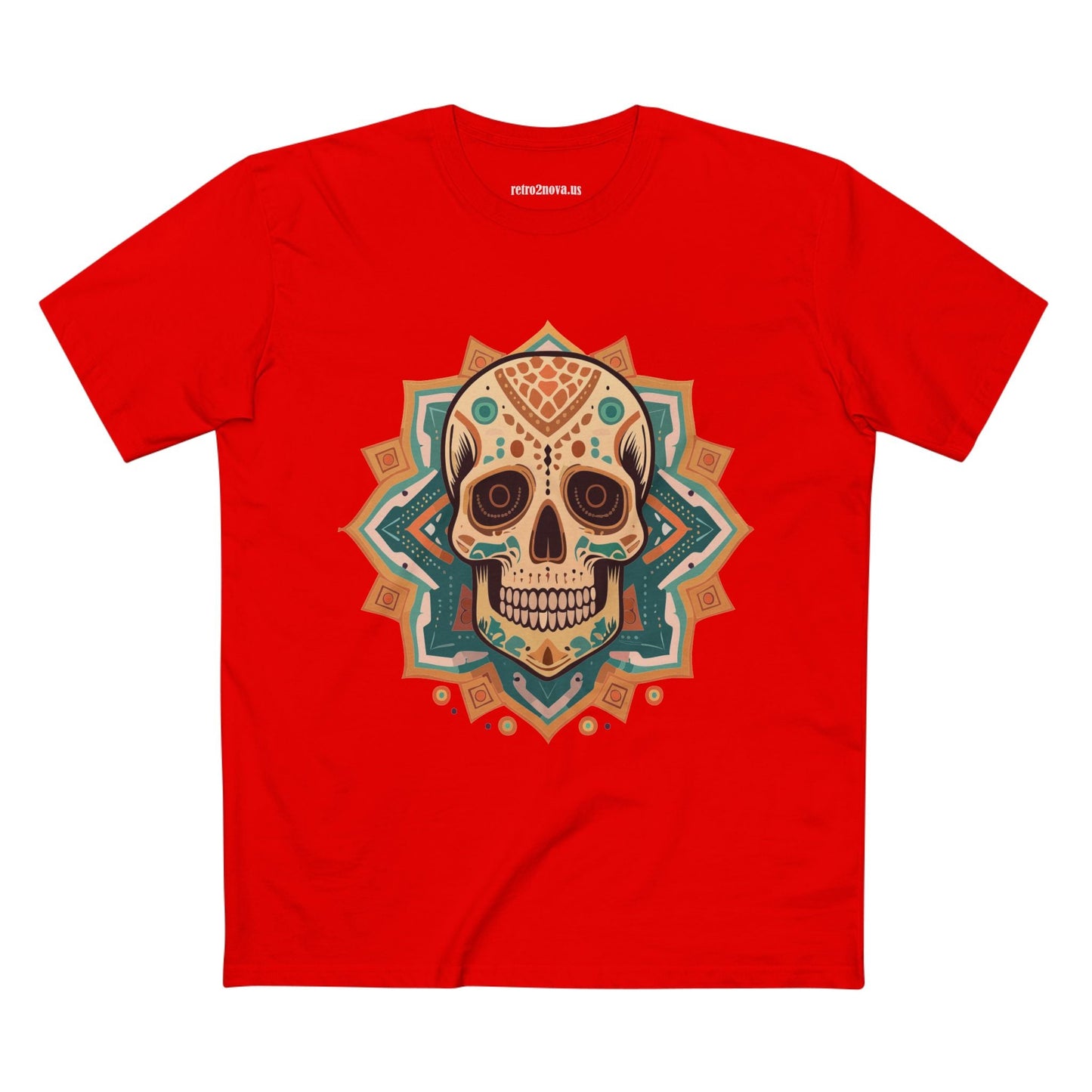 Skull Shirt Unisex Skeleton Tee Premium Cotton With Original Art Design From Retro2Nova Collection