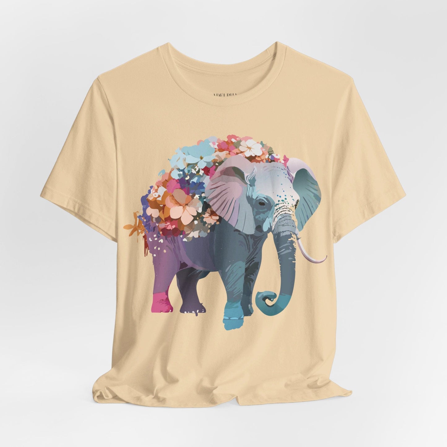 Adelpha Elephant Graphic Tee Unisex Short Sleeve Vintage Inspired Art Design Collection