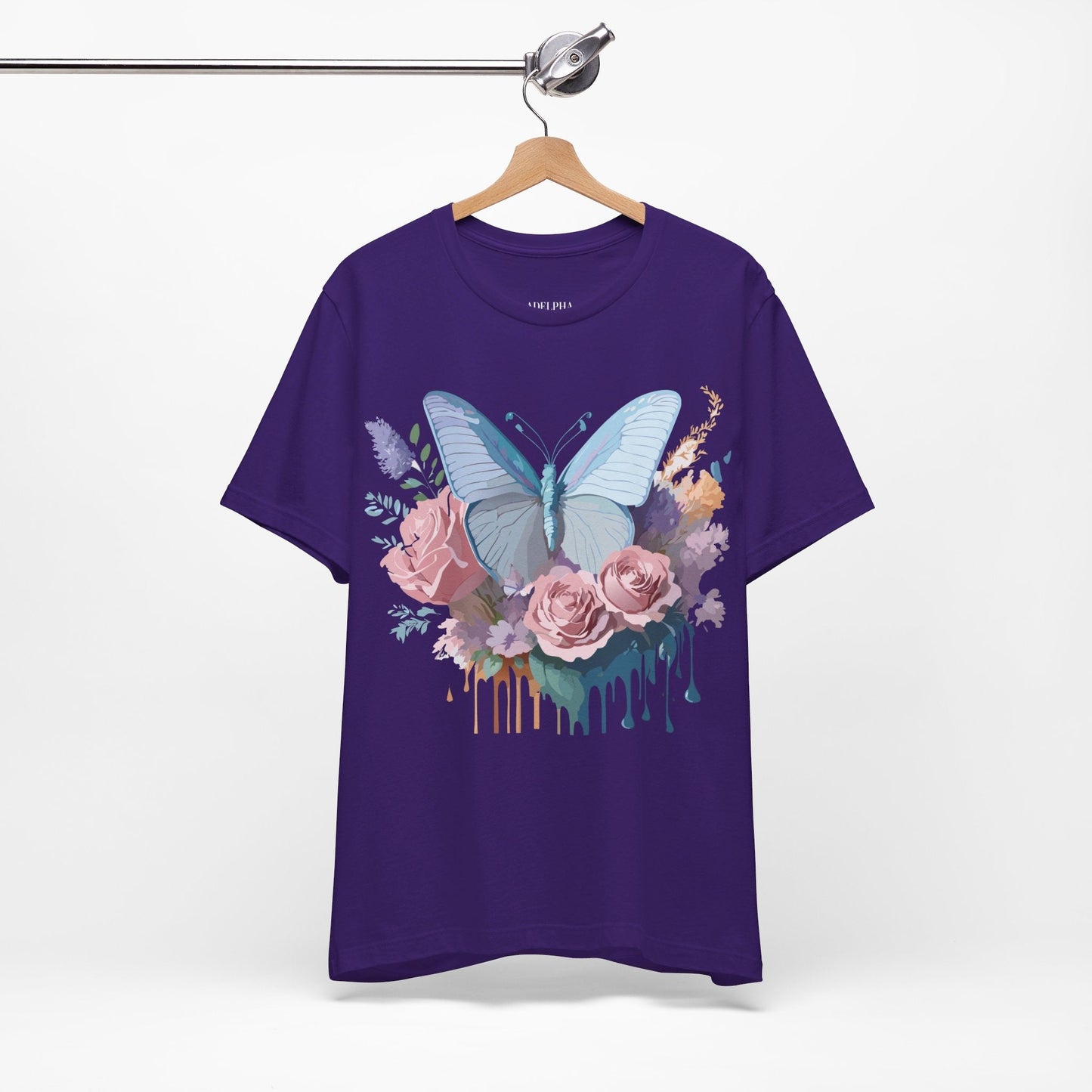 Butterfly Graphic Tee Unisex Jersey Short Sleeve Adelpha Vintage Art Design