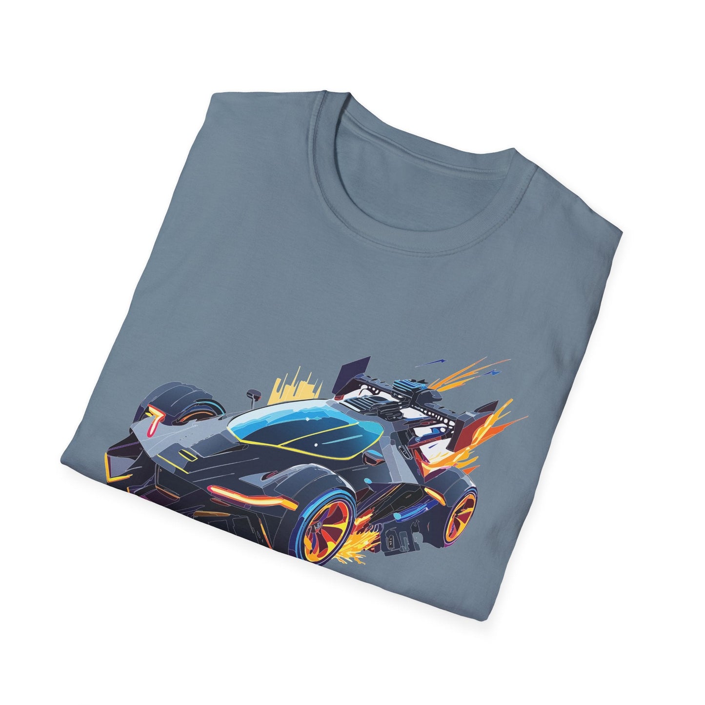 Unisex Car T Shirt With Cars Design Hot Wheels Graphic Tee Gildan Softstyle 64000