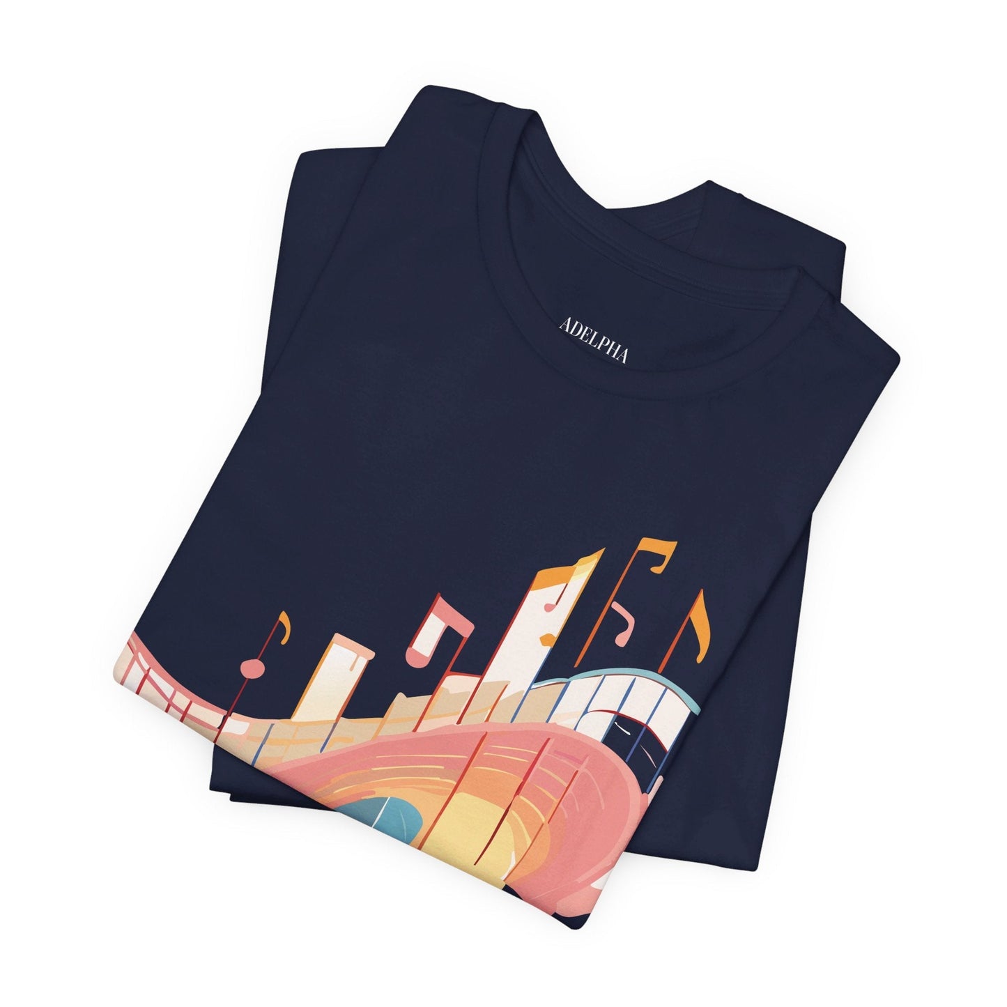 Music Graphic Unisex 100 Cotton Vintage Art with Musical Elements Tee 22