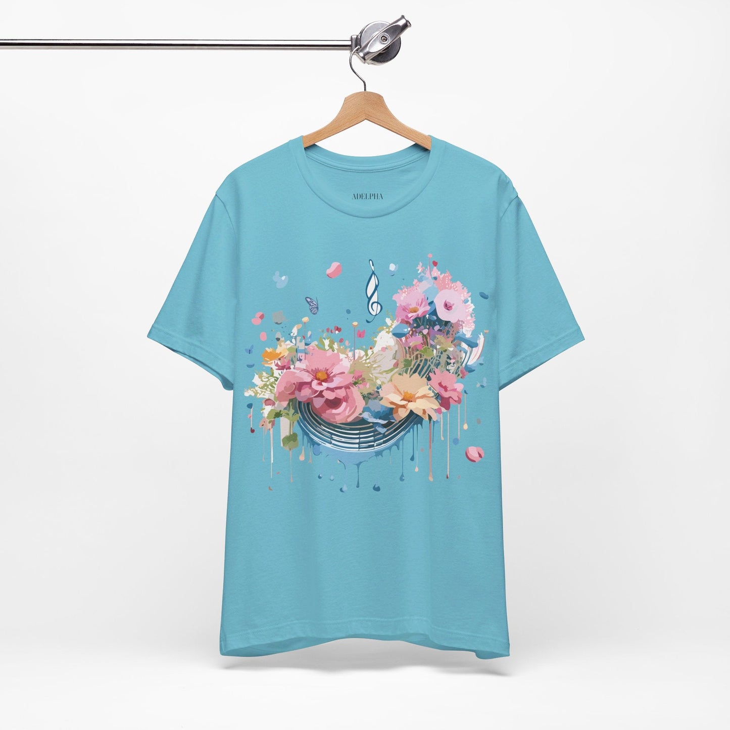 Adelpha Vintage Inspired Music Graphic Unisex T Shirt Tee For Everyday Casual Wear