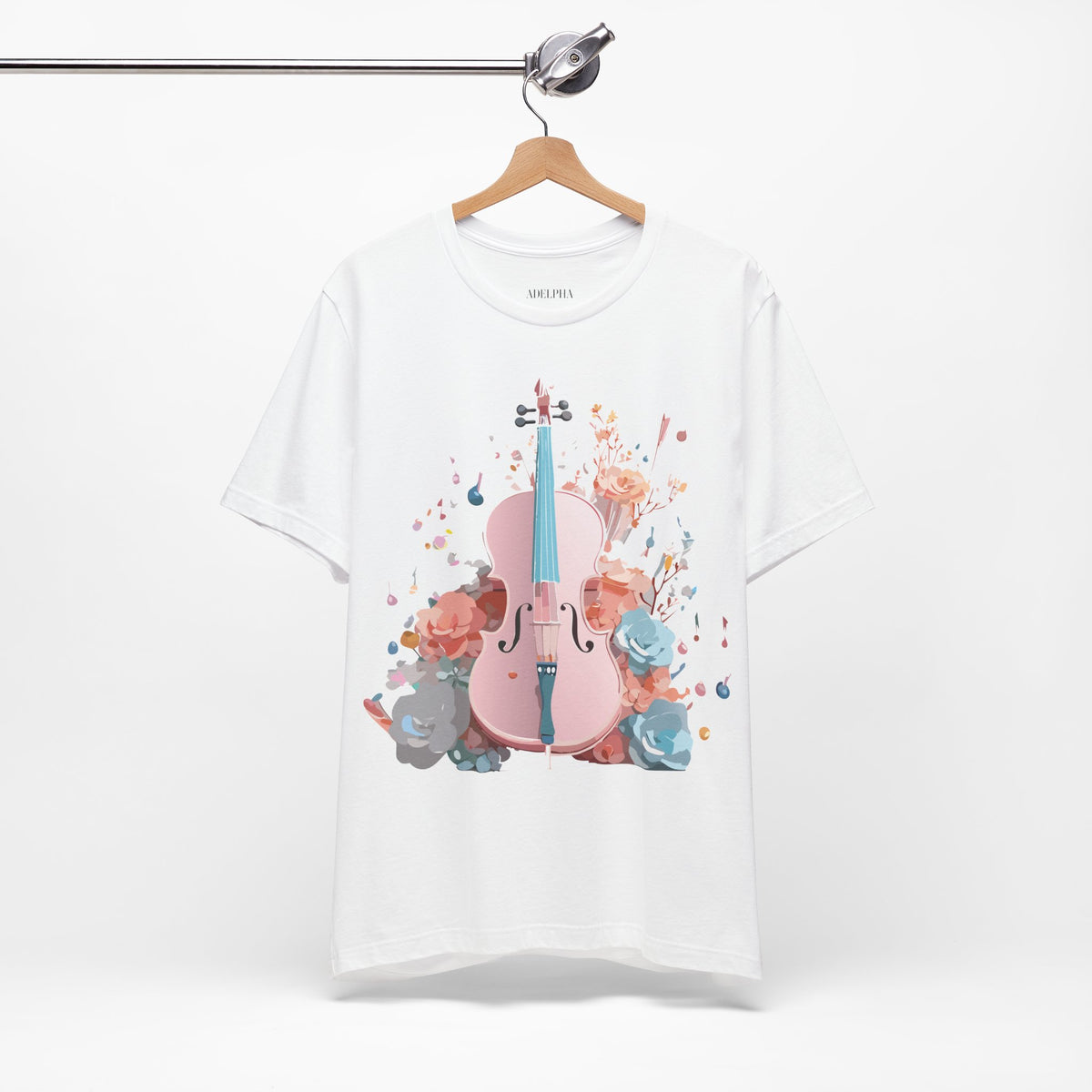 Music Graphic Unisex Cotton Bella+Canvas Tee with Art Design m125