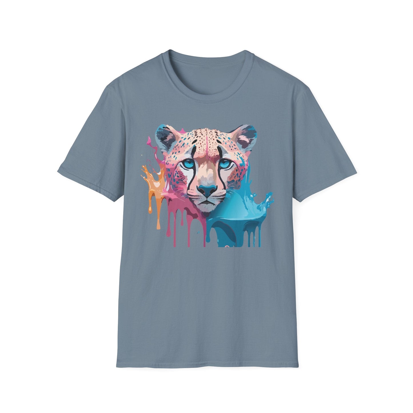 Unisex Cheetah Tee Softstyle Gildan 64000 100 Percent Cotton