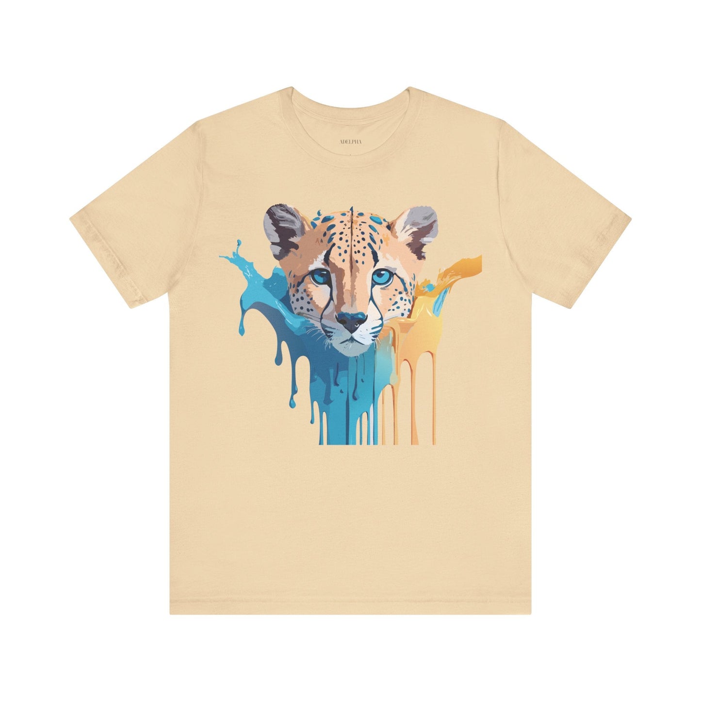 Adelpha Cheetah Graphic Jersey Tee Unisex Short Sleeve Art Design