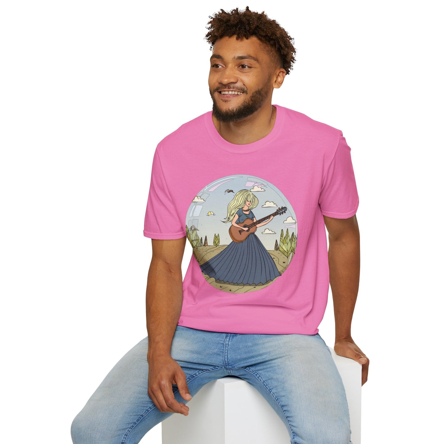Womens Graphic T Shirt Art Design Tee Softstyle Cotton Ring-Spun Unisex Short Sleeve
