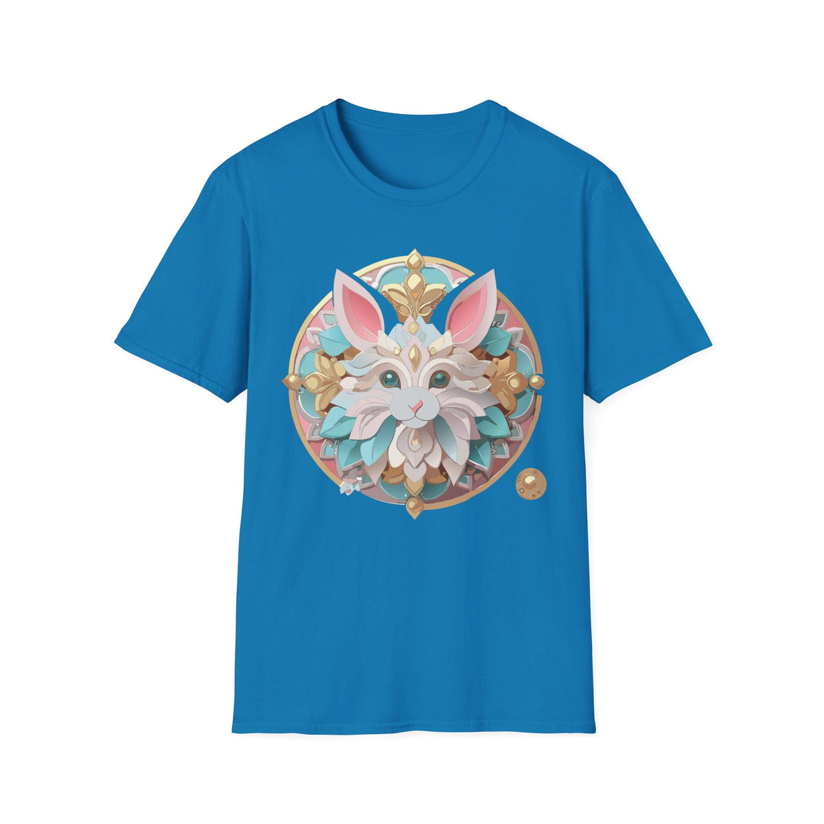 Ornate Floral Fox Mask T-Shirt | Pastel Mandala Animal Art