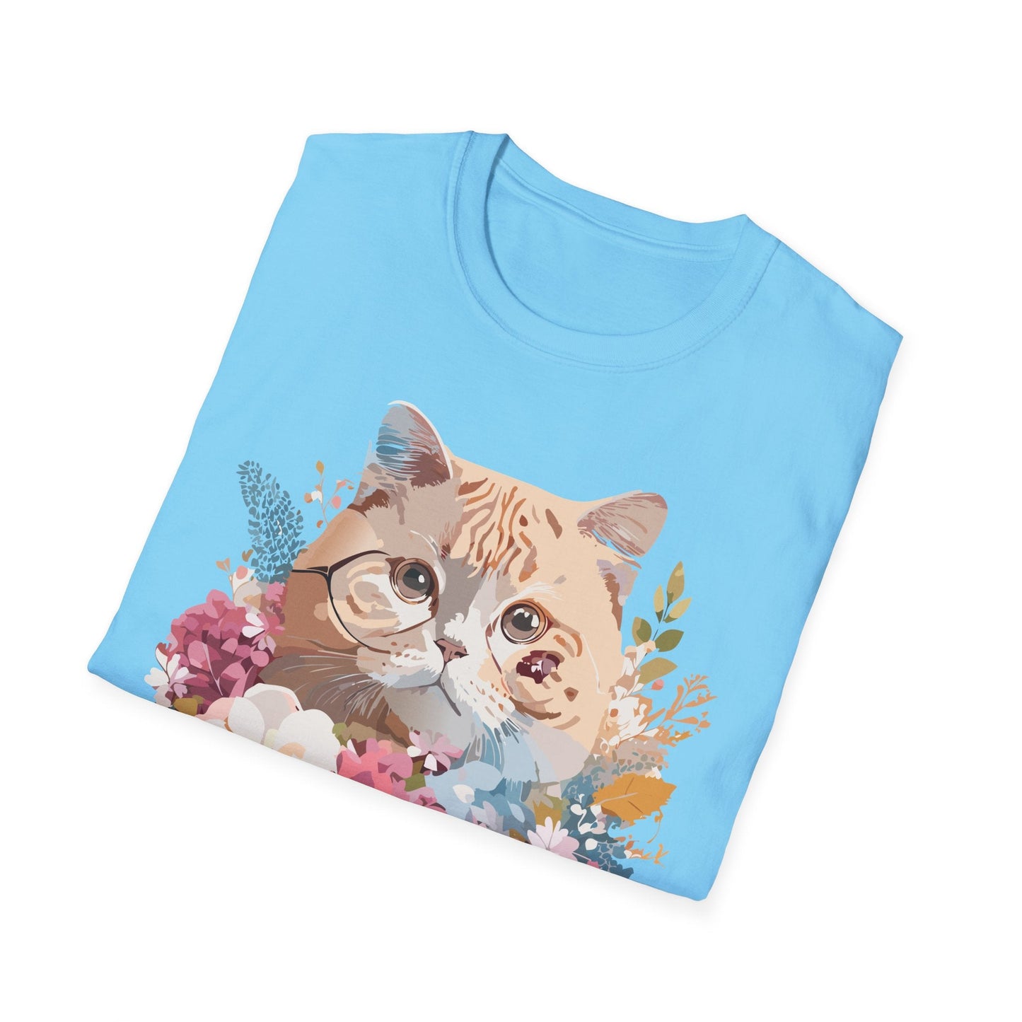 Cat Shirt Unisex Cat Tee Kitten Print Softstyle Gildan 64000