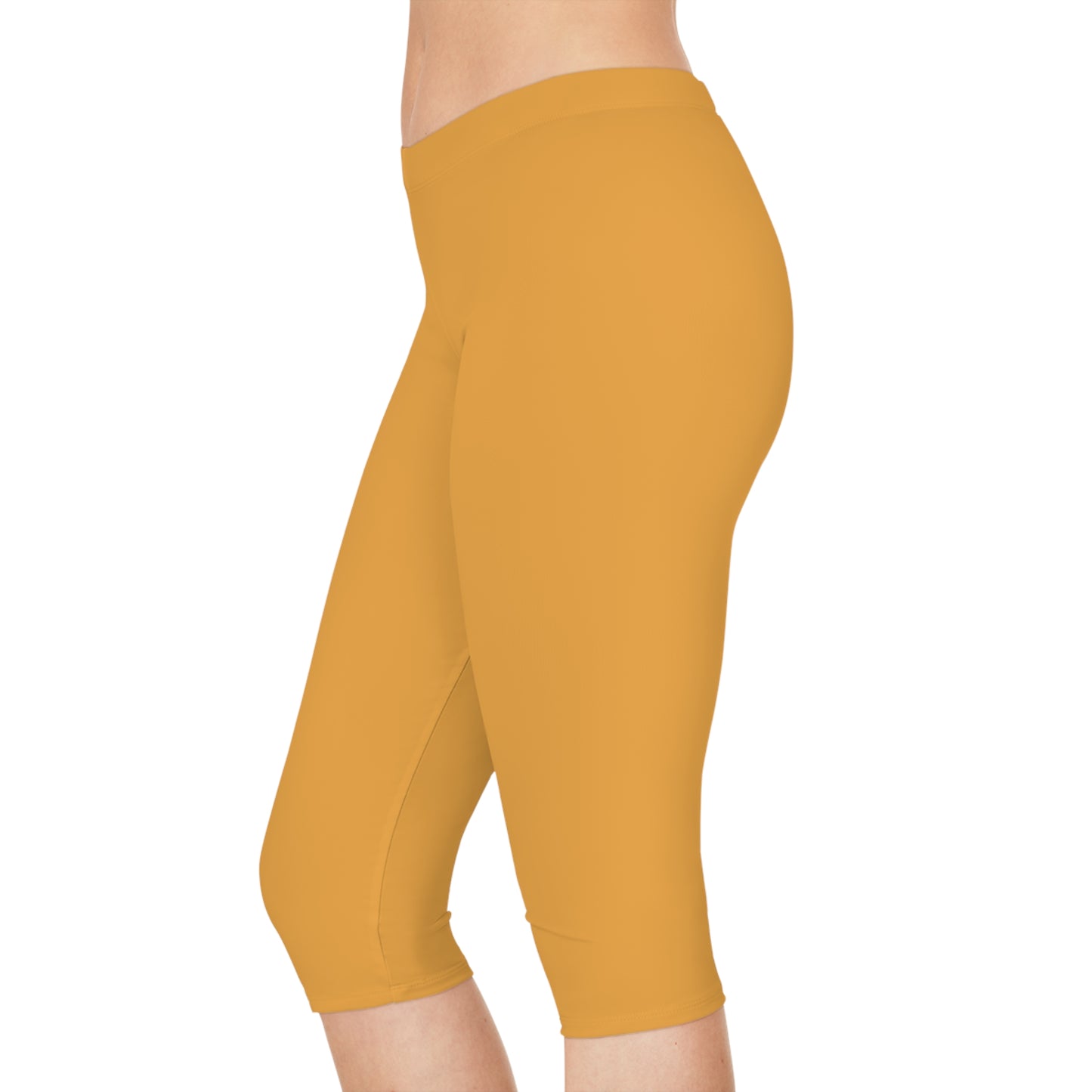 Orange Color Capri Leggings, Orange Capri Leggings 5