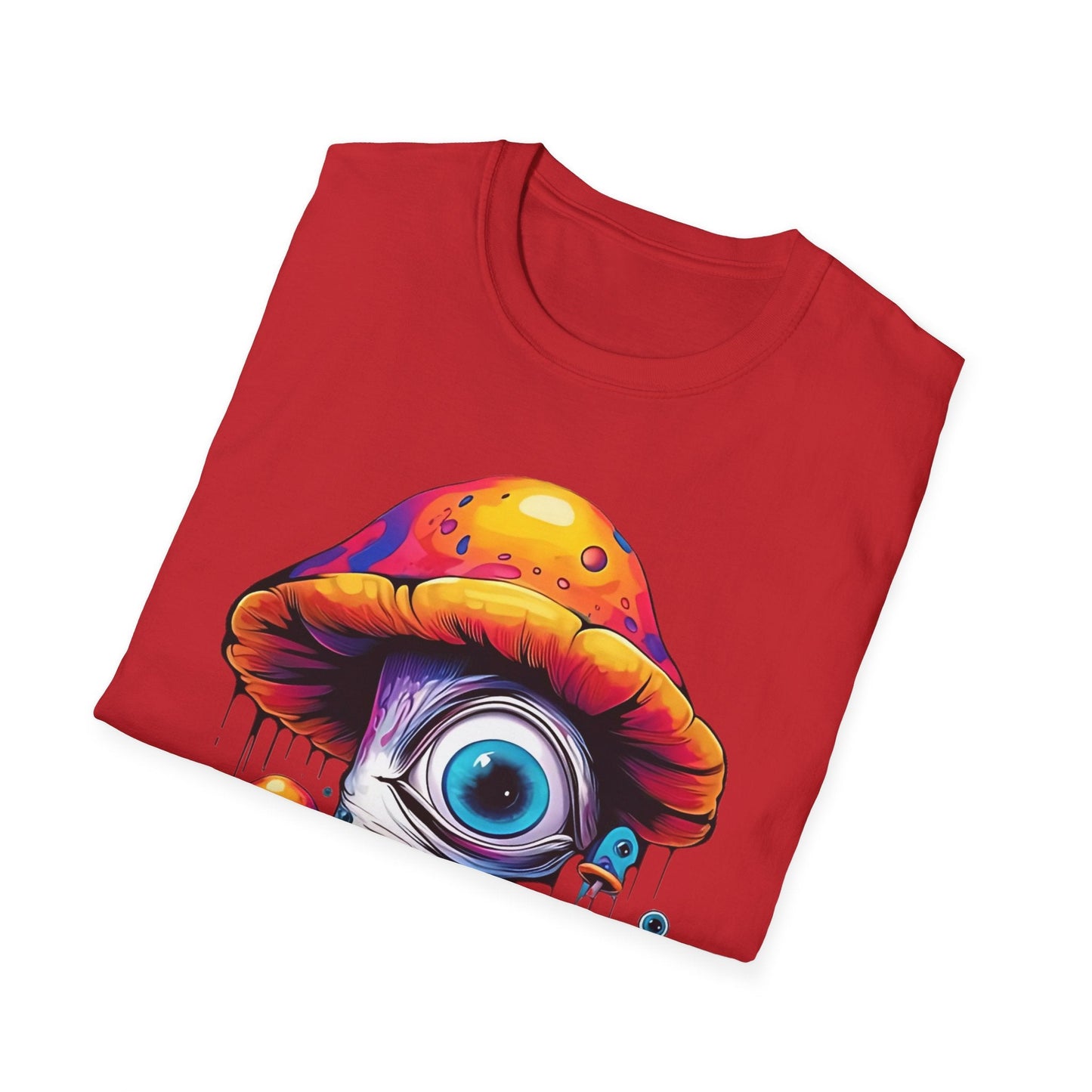 Funny Mashroom Graphic Unisex Softstyle Cotton With Cartoon Illustration Design 23
