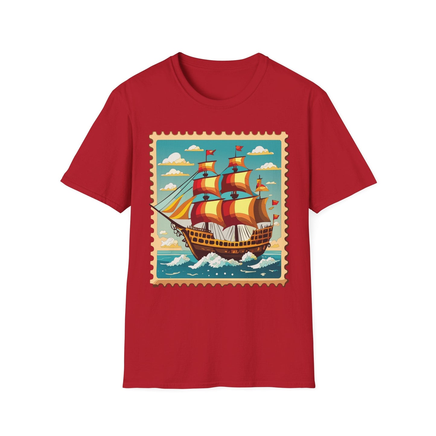 Unisex Softstyle Short Sleeve T Shirt Gildan 64000 Ring Spun Cotton Vessel Ship Frigate Tee